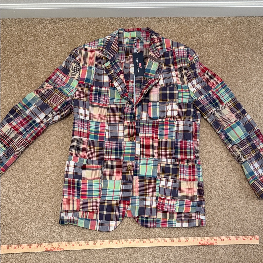 Vineyard Vines Madras Patchwork Blazer 44R NWT Kentucky Derby Preppy Sport Coat - Picture 15 of 16